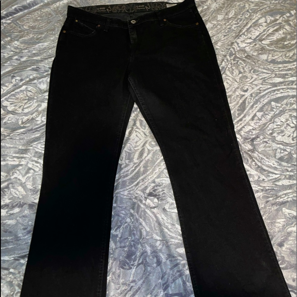 Black wrangler bootcut jeans qbaby
